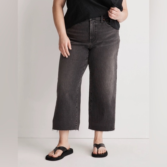 NWOT Madewell The Plus Perfect Vintage Wide-Leg Crop Jean Benley Wash Size 29 - Picture 2 of 16